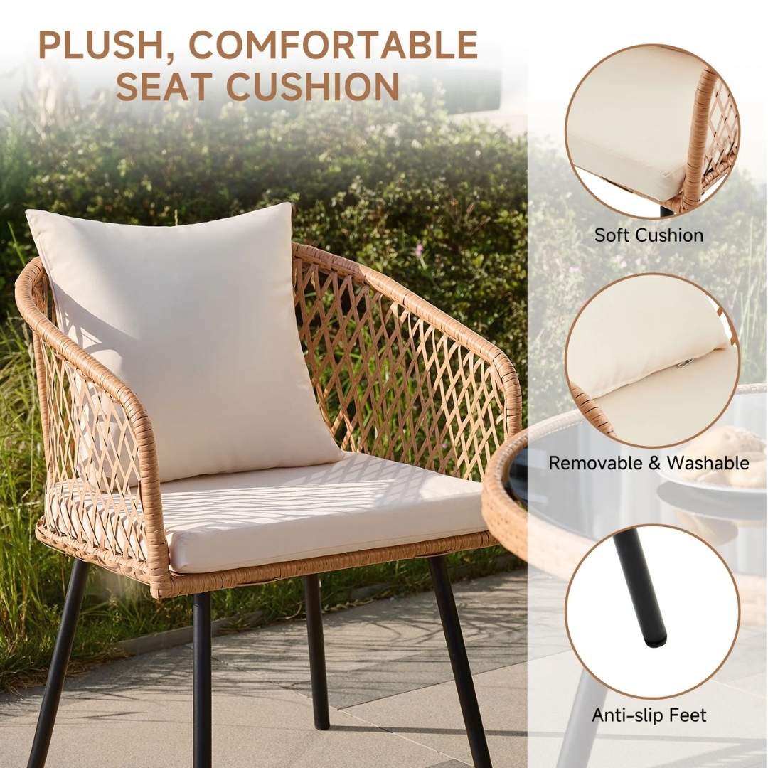 Romeo - 5 Piece Outdoor Rattan Dining Set - Image 3