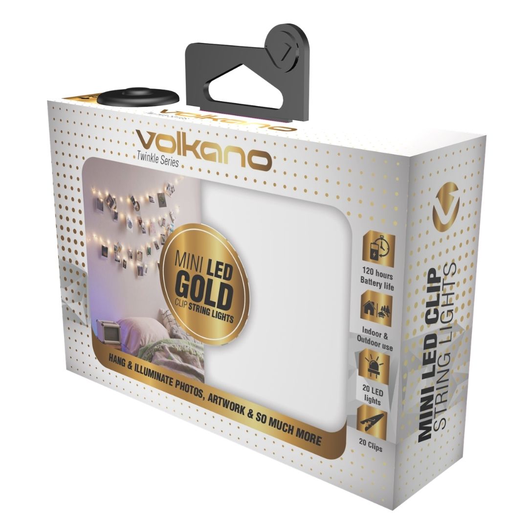 Volkano - Mini LED Clip String lights - Gold - Image 5
