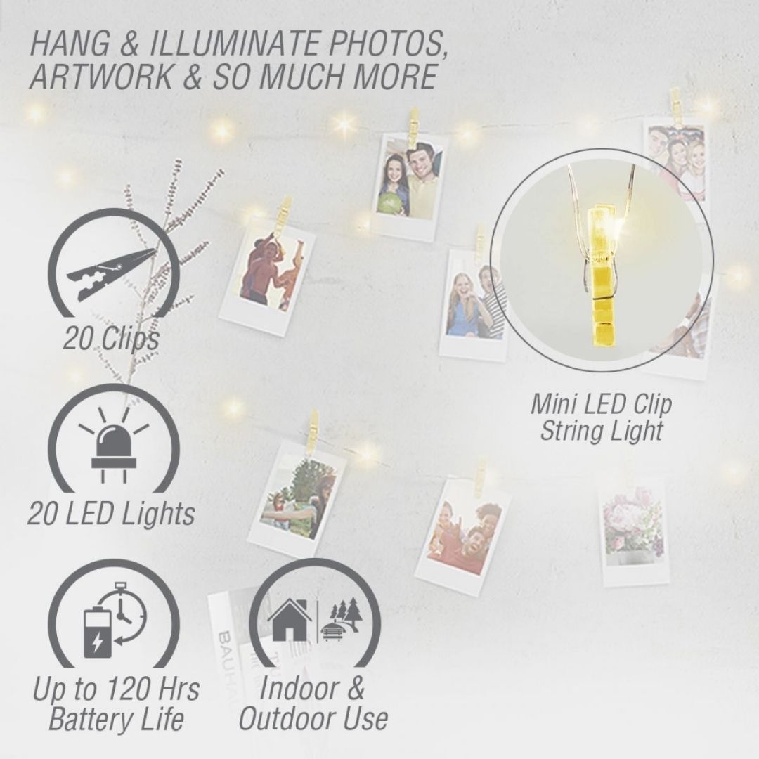 Volkano - Mini LED Clip String lights - Gold - Image 4