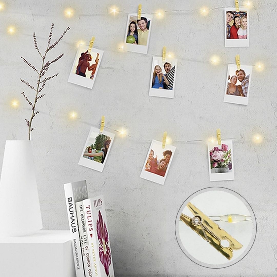 Volkano - Mini LED Clip String lights - Gold - Image 2