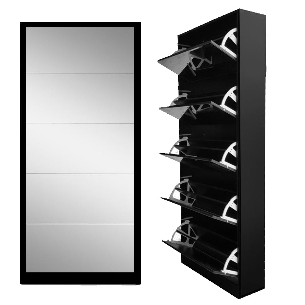 Shoe Cabinet - 5 Door Mirror - Image 2