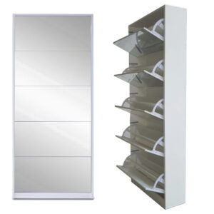 Shoe Cabinet - 5 Door Mirror