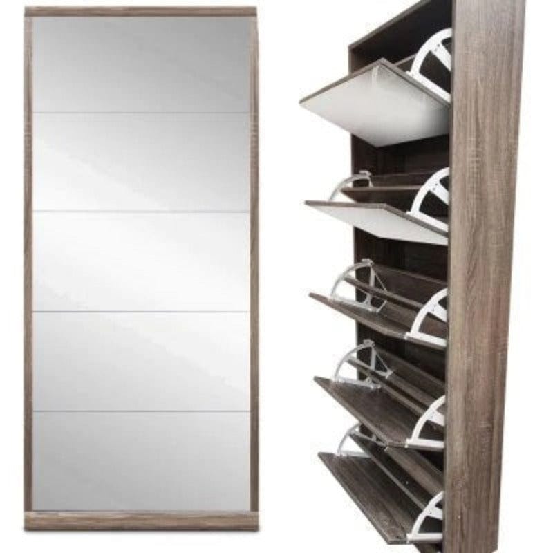 Shoe Cabinet - 5 Door Mirror - Image 4