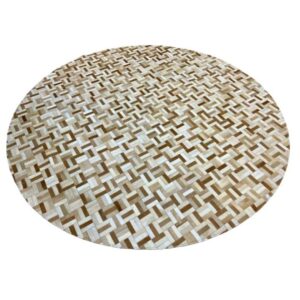 Carpet - Nguni Stitched Cowhide - Round 2.50m