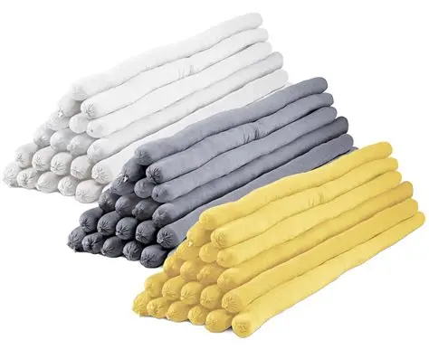 CONTAINED ABSORBENTS – 1.2M CHEMICAL ABSORBENT SOCKS (28p/box) and 1.2M OIL ABSORBENT SOCKS (28 p/box)