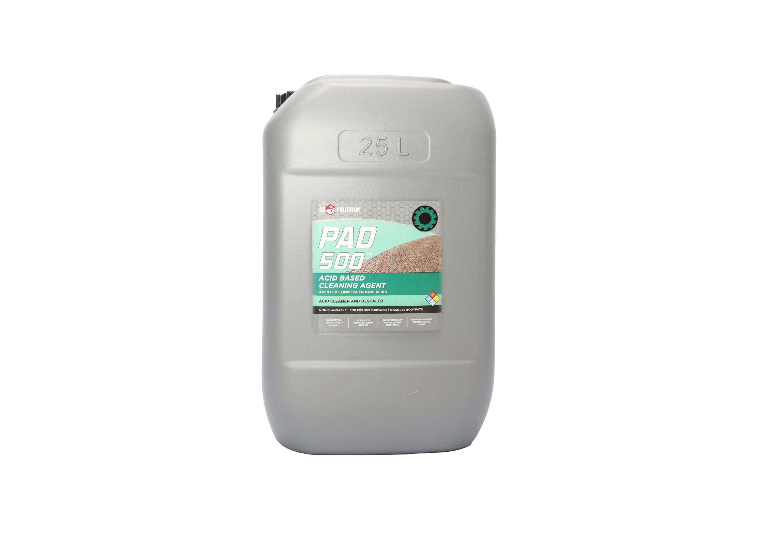 Industrial PAD500 – 1LT, 1LT x 4, 1LT x 4 x 4, 1LT x 12, 5LT, 5LT x 4, 25LT, 200LT and 1000LT