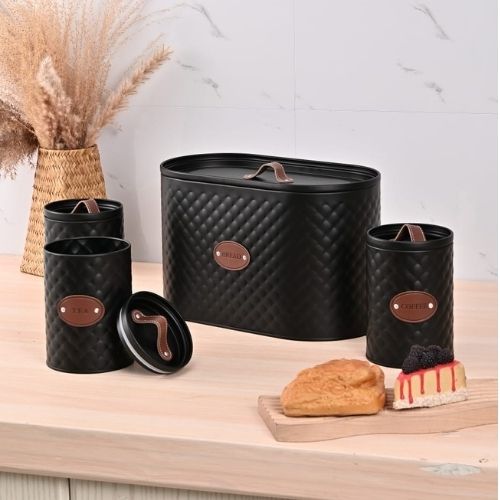 Bread Bin & Canister Set - Pelle - Image 3