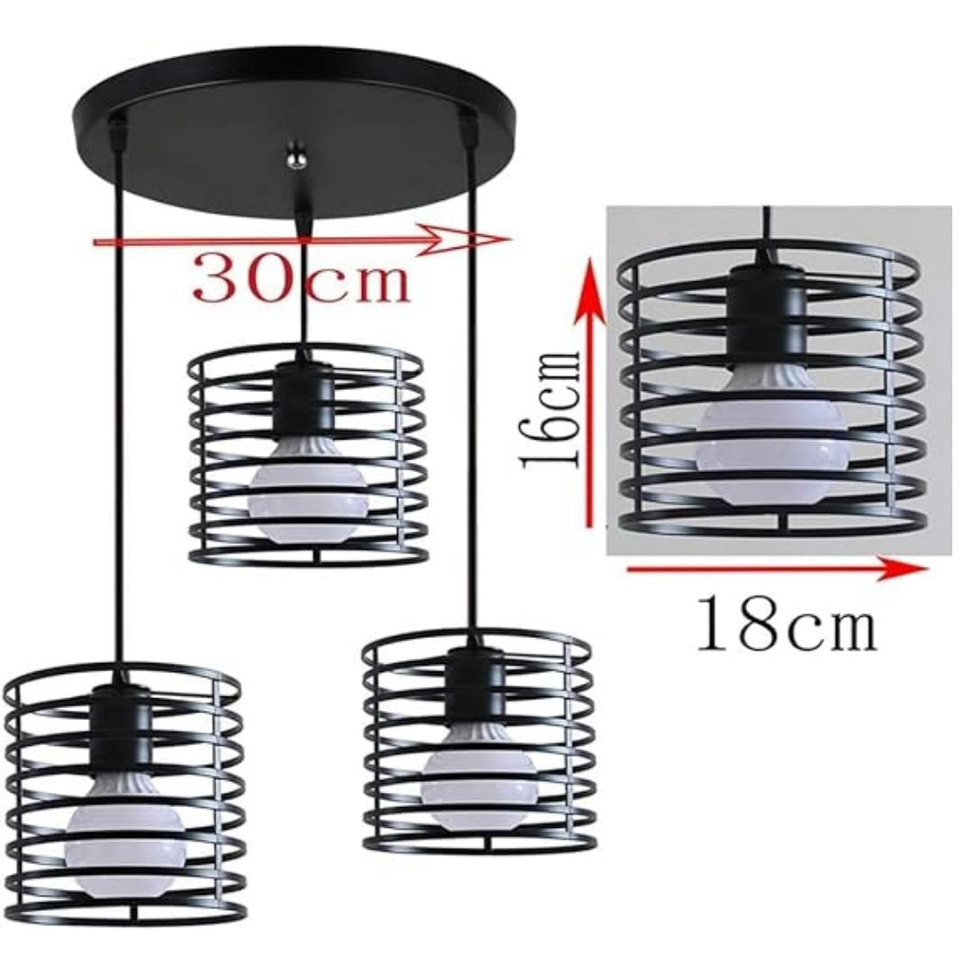 Pendant Light - Round Spiral Cage / 1821-3 - Image 3