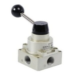 Rotary Hand Lever Valve 5/3 Way 1/4″ Closed Centre-Detented and Rotary Hand Lever Valve 5/3 Way 1/2″ Closed Centre-Detented