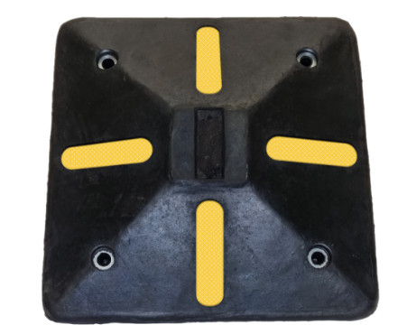 Road quip Speed Bump Square Rubber White Dots