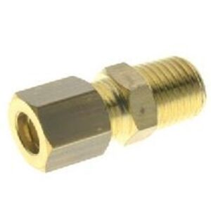 COMPRESSION FITTINGS Straight Male Adaptor taper 4mm to 1/8″ Male to 16mm to 1/2″ Male