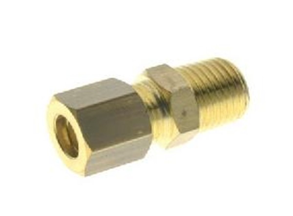 COMPRESSION FITTINGS Straight Male Adaptor taper 4mm to 1/8″ Male to 16mm to 1/2″ Male