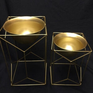 Centre Piece- Wire vase polygon 2pc set
