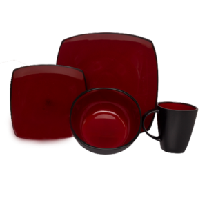 Dinner Sets - 16pc Square 2 Tone