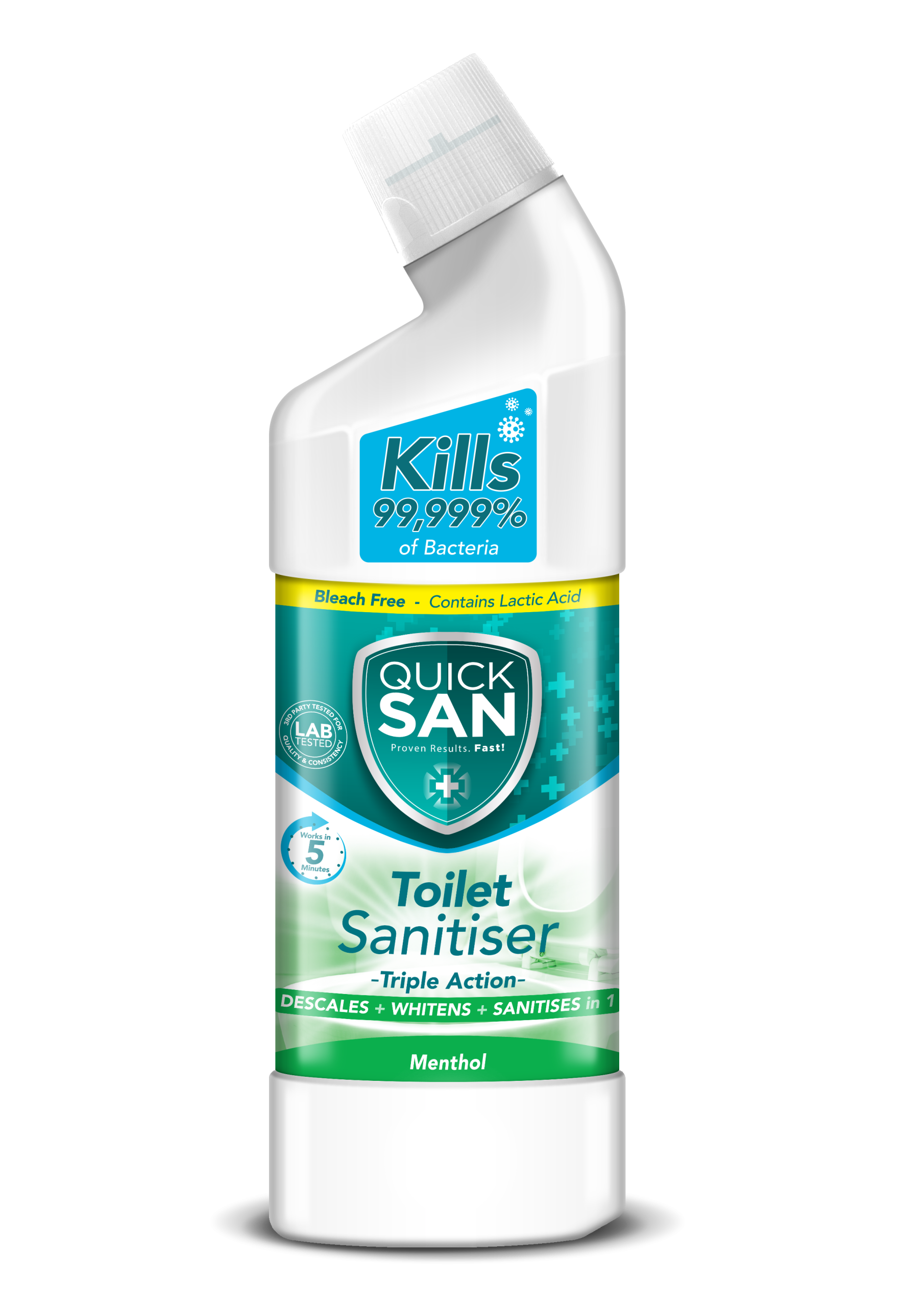 Quicksan Toilet Sanitiser Menthol – 750ml x 750ml x 8