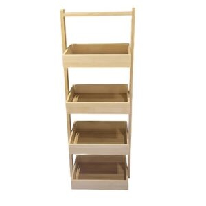 4 Tier Bamboo Storage Rack 30cm