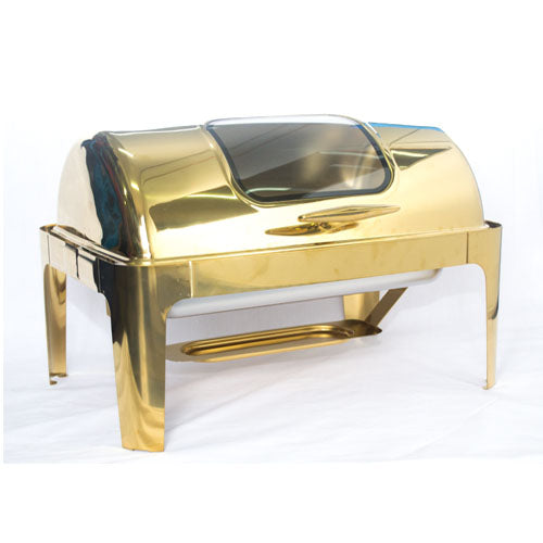 Chafing Dish - Roll Top With Window Gold - Image 2