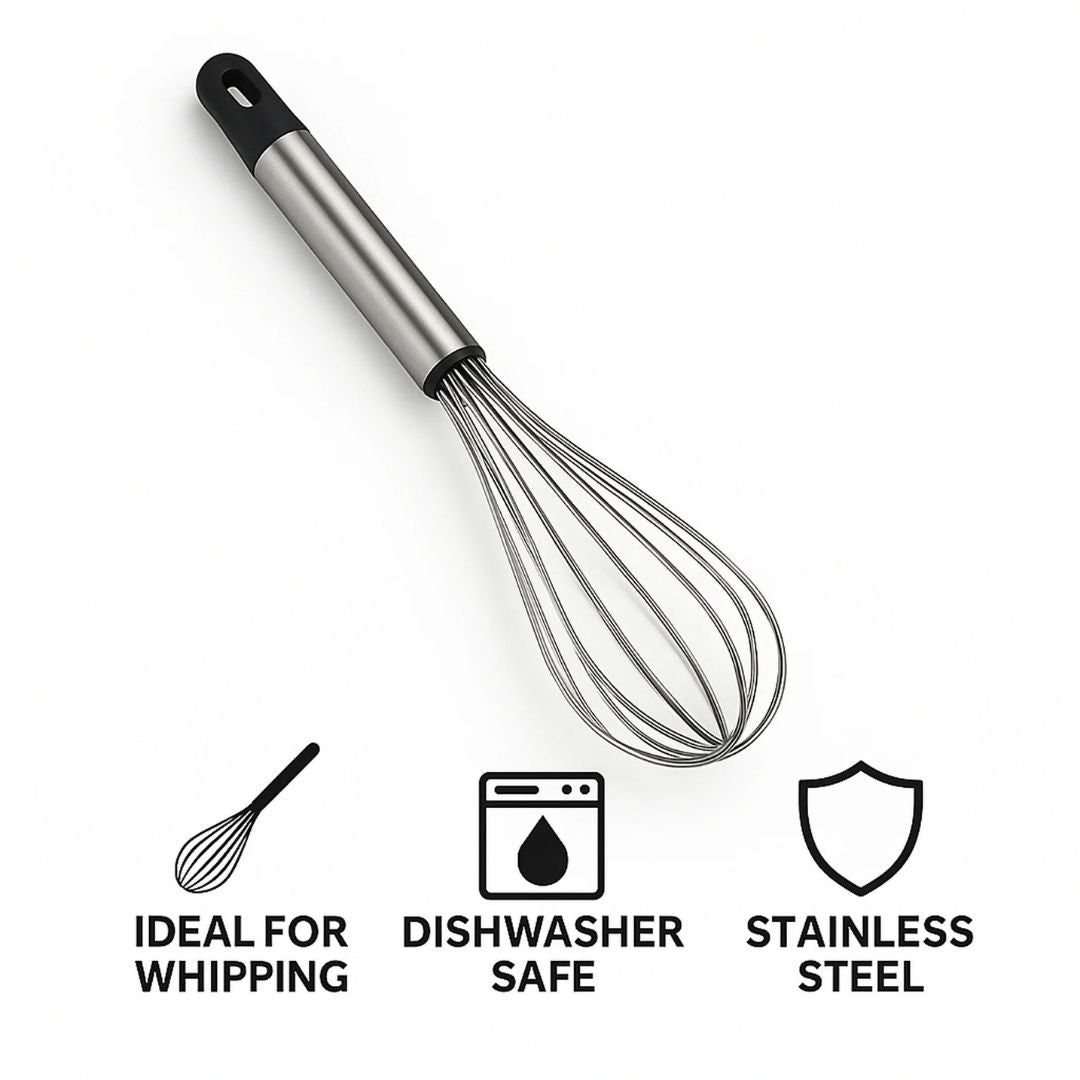 Stainless Steel Whisk - 6 Wire 280 mm - Image 4