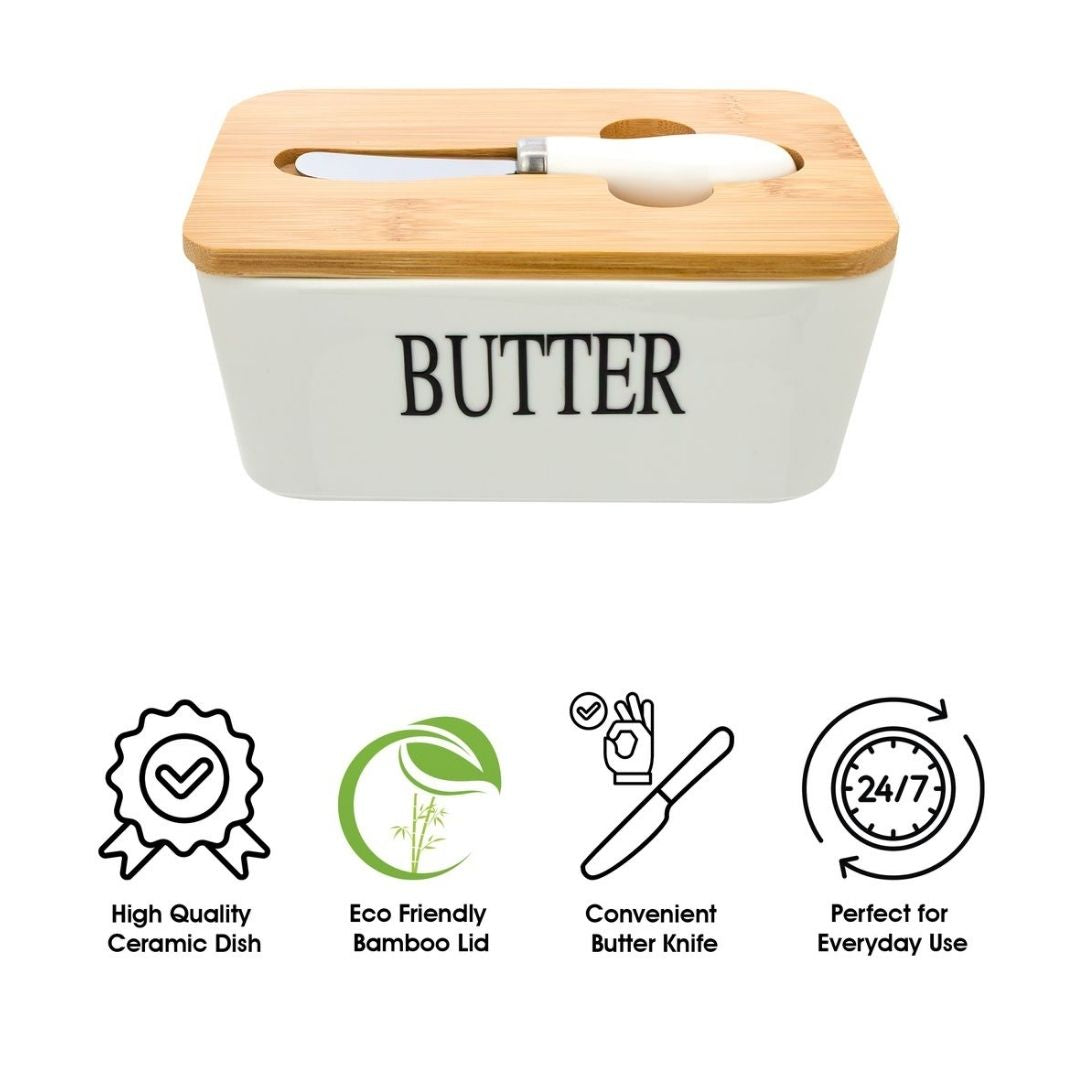 Regent Ceramic Butter Dish - 17cm - Image 6