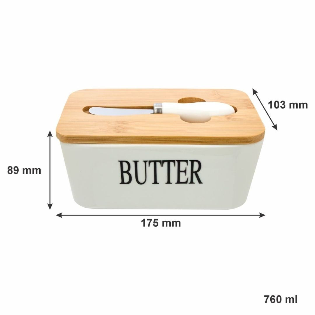 Regent Ceramic Butter Dish - 17cm - Image 5