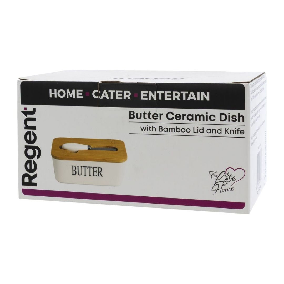 Regent Ceramic Butter Dish - 17cm - Image 7