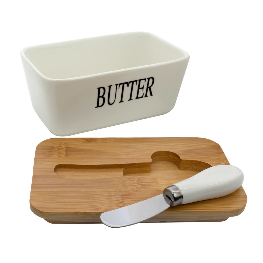 Regent Ceramic Butter Dish - 17cm - Image 2