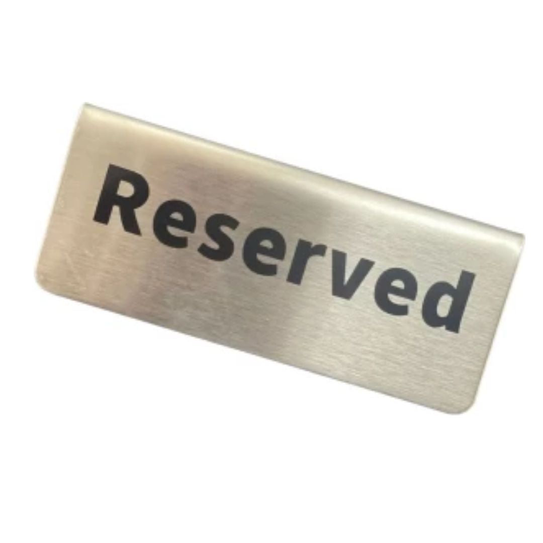 Reserved Sign - Stainless Steel - Image 2