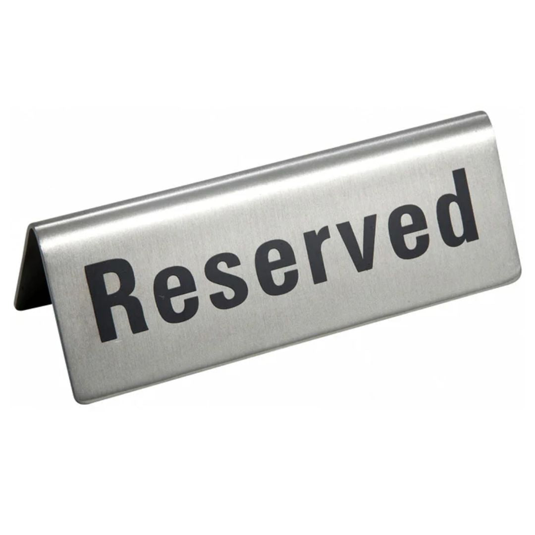Reserved Sign - Stainless Steel - Image 3