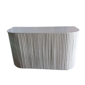 Rinno Ribbed Bar Table – White