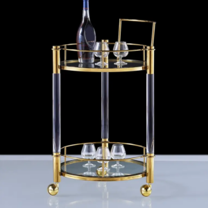 Dining Cart - Acrylic & Steel Round