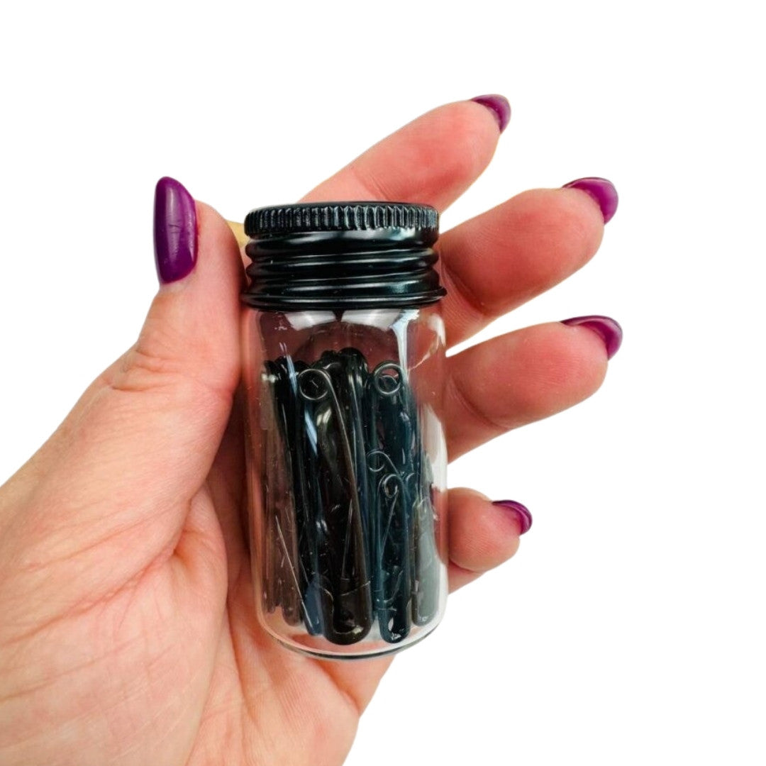 Safety Pins In Glass Jar - Image 4