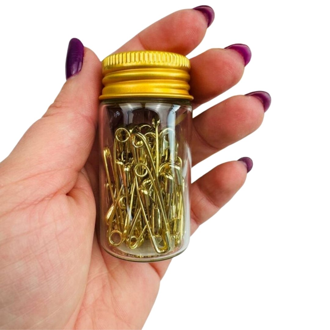 Safety Pins In Glass Jar - Image 5