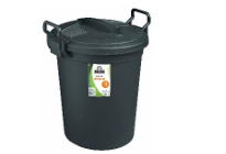Garbage Bin 70L (Black) – Cliplock Pack of 10