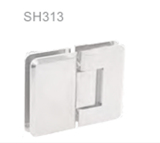 Frameless shower fittings glass to glass 180° hinge