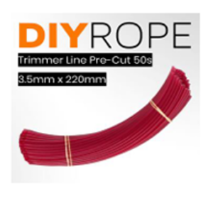 Designed for durable, efficient grass cutting and professional landscaping user Line 3.5mm x 22cm (Pack of 50) sold in packs of 10 or (Pack of 100) sold in pack of 10