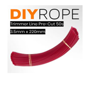 Designed for durable, efficient grass cutting and professional landscaping user Line 3.5mm x 22cm (Pack of 50) sold in packs of 10 or (Pack of 100) sold in pack of 10