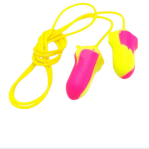 DROMEX EAR PLUGS – DISPOSABLE Dromex Fluoresent Duel Colour Bell PU Foam – Corded DR-099C Per box of 10