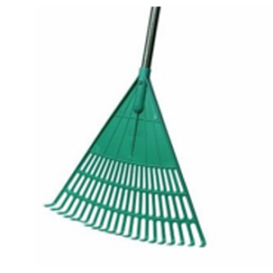 PLASTIC LEAF RAKE DELUX – 21 FINGER, PLASTIC, WITH SCREW-IN PLASTIC COATED/WOODENHANDLE