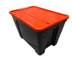 Storage Boxes 3PK 20L (Black Red), (Black Mint), (Black Orange) and (Black Yellow)