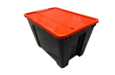Storage Boxes 3PK 20L (Black Red), (Black Mint), (Black Orange) and (Black Yellow)