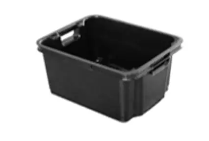 Crate 25L Stack & Nest Black, Clear and White – Packs of 5