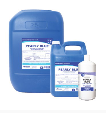 Hospitality Pearly Blue – 1LT Retail, 1Lt x 12, 5LT, 5LT x 4, 25LT, 200LT and 1000LT