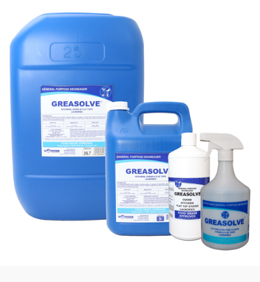 Hospitality Greasolve – 1LT Retail, 1Lt x 12, 5LT, 5LT x 4, 25LT and 200LT