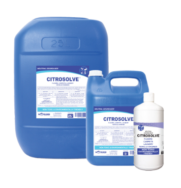 Hospitality Citrosolve – 1LT Retail, 1LT x 12, 5LT, 5LT x 4, 25LT, 200LT and 1000LT