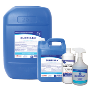 Hospitality Surfisan – 1LT Retail, 1LT x 12, 5Lt, 5LT x 4, 25LT, 200LT and 1000LT