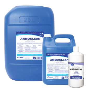 Hospitality Ammoklean – 1LT Retail, 1LT x 12, 5LT, 5LT x 4, 25LT, 200LT and 1000LT