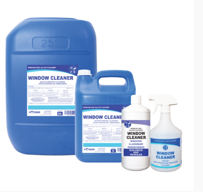 Hospitality Window Cleaner – 1LT Retail, 1LT x 12, 5LT, 5LT x 4, 25LT, 200LT and 1000LT