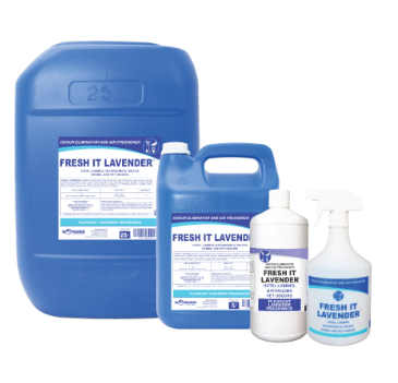 Hospitality Fresh It Lavender – 1LT Retail, 1LT x 12, 5LT, 5Lt x 4, 25L and 200LT