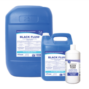 Hospitality Black Fluid – 1LT Retail, 1LT x 12, 5LT, 5LT x 4, 25LT, 200LT and 1000LT