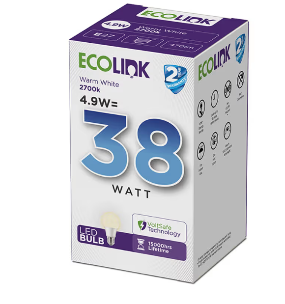 Ecolink LED Bulb – 4.9W | Warm White & Cool White